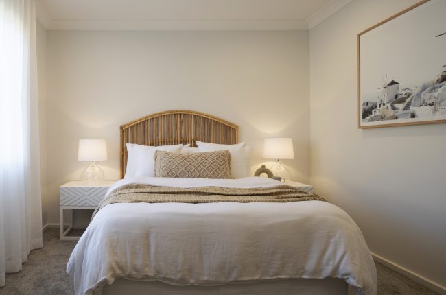 Carolina 1 311 bedroom with bedside tables and lamps