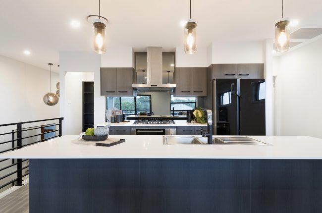 San Remo 273 modern kitchen with pendant lighting