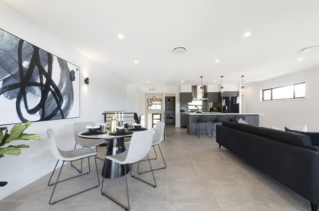 San Remo 273 with monochrome open plan living theme