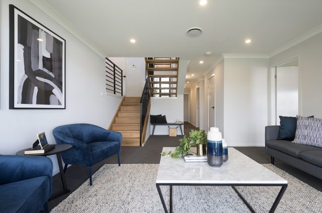 San Remo 273 living room with staircase