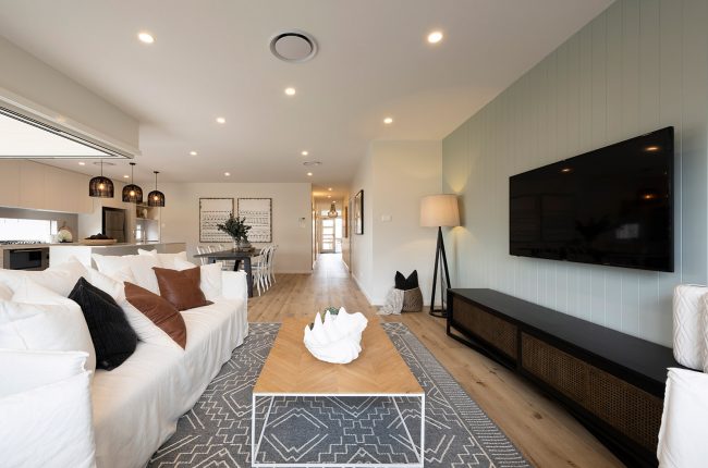 Avalon 1 242 living room with grey panelled walls