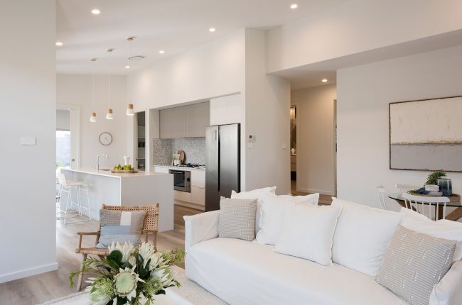 Noosa 223 combined kitchen and living area