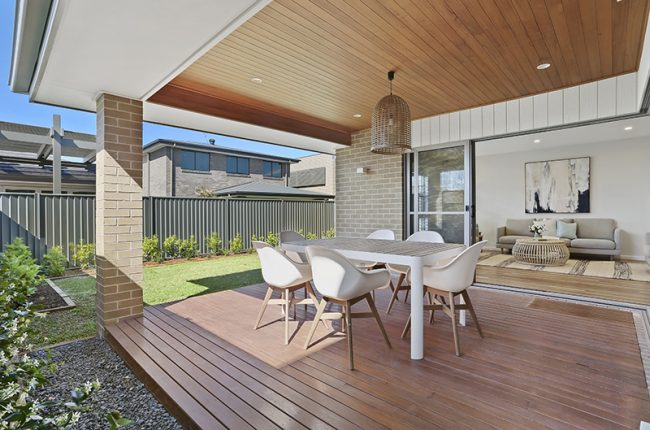 Avalon 1 242 alfresco area with white timber furniture