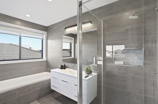 Newport 270 bathroom in grayscale theme