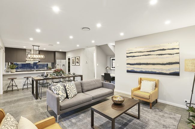 Newport 270 open plan kitchen, living and dining room