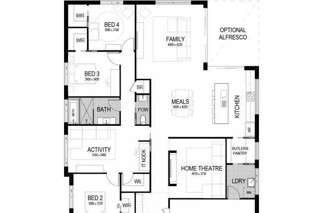 avalon 1 249 floor plan with garage on the right