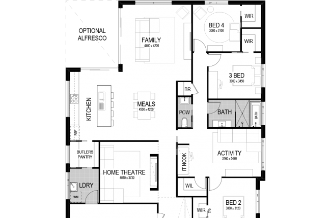 avalon 1 249 floor plan with garage on the left