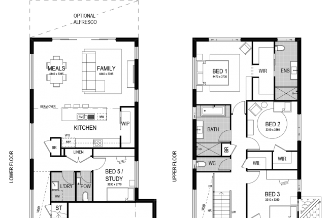 Coolum 266 standard floor plans