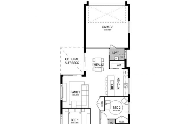 narrow home design floor plans