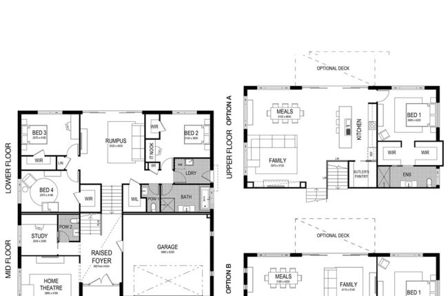 two storey home floor plans