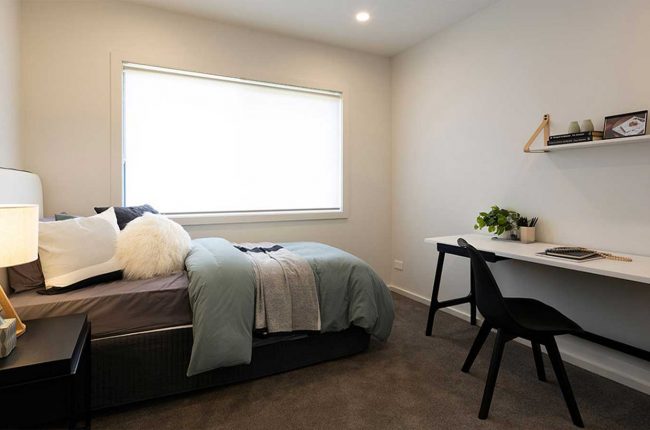Southport 217 kids bedroom design with floating shelves