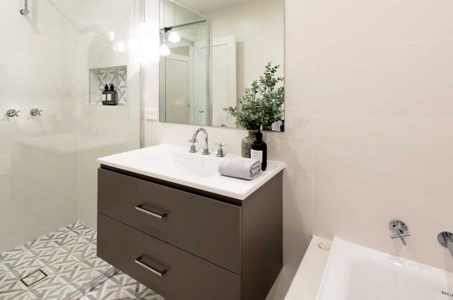 Southport 217 bathroom design with patterned tiles