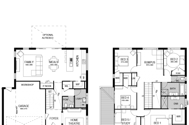 newport 270 floor plan with garage on the left