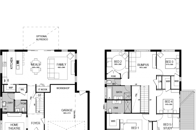 newport 270 floor plan with garage on the right