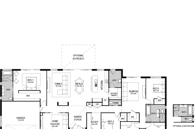 ridgeview 321 floor plan with garage on the left