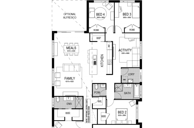 southport 217 floor plan with garage on the right