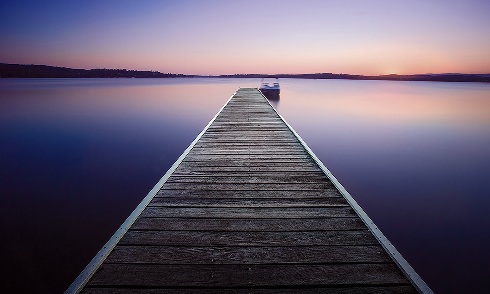 pier on a calm lake at weemala