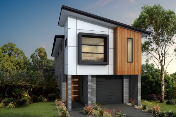 Narrow 8m home design facade