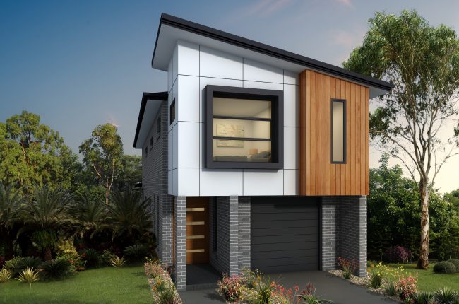 Narrow 8m home design facade