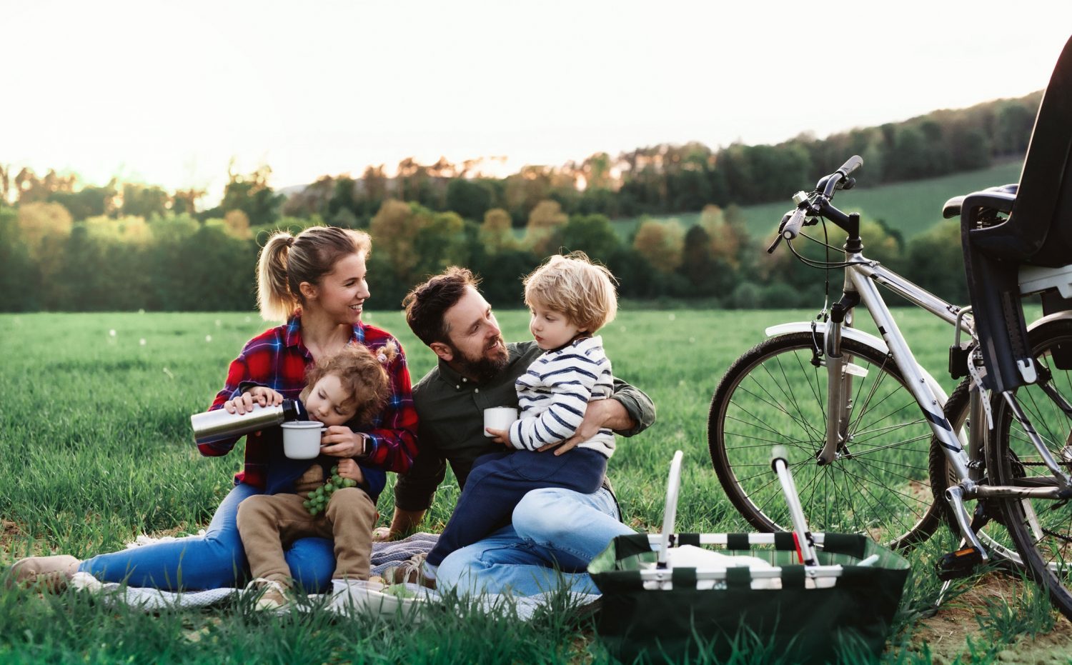 family having a picnic in wilton greens