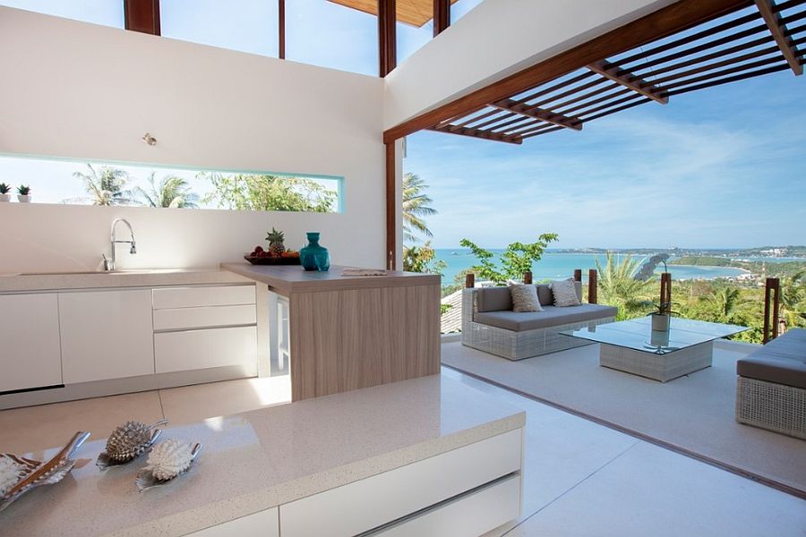 open plan living and kitchen