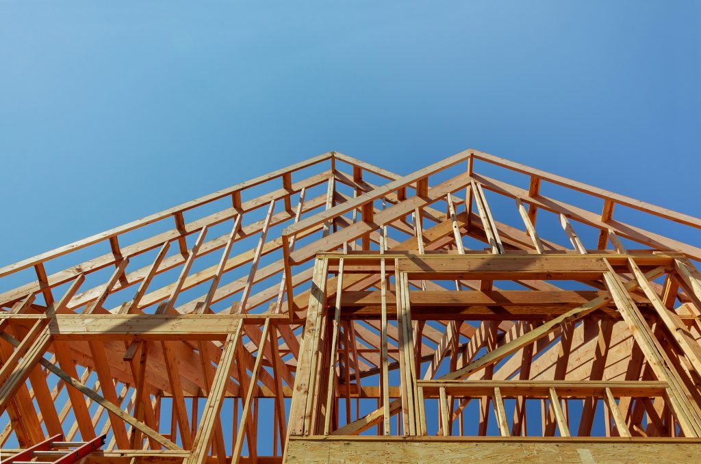 frame of house being built